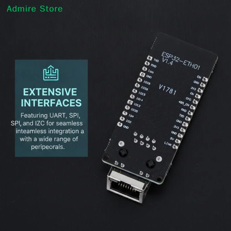 [G]WT32-ETH01 WiFi Bluetooth Ethernet Module Serial Port Networking Board for Industrial Automation Control