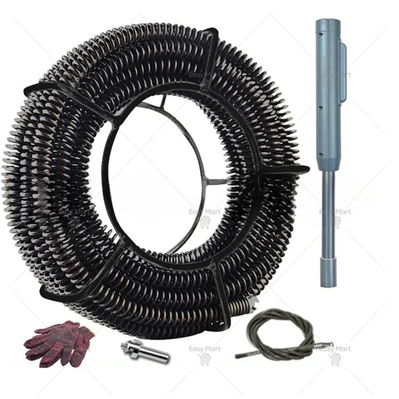 20 meters automatic feeding electric pipe dredging machine household sewer tool kitchen toilet floor drain toilet spring