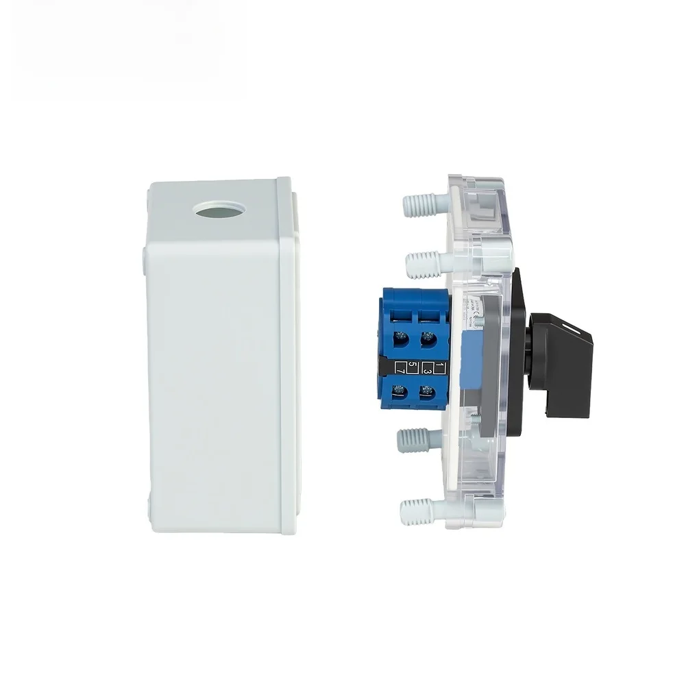 Rotary Selector Switch 3 Position ON-OFF-ON Configuration 2 Section 660V 20A for Power Distribution and Motor Control