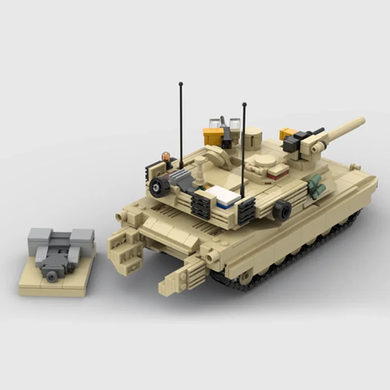 Moc-bloques de construcción serie militar M1A2, tanque de asalto, ladrillos técnicos, montaje de bricolaje, juguetes de construcción para niños, regalos de vacaciones