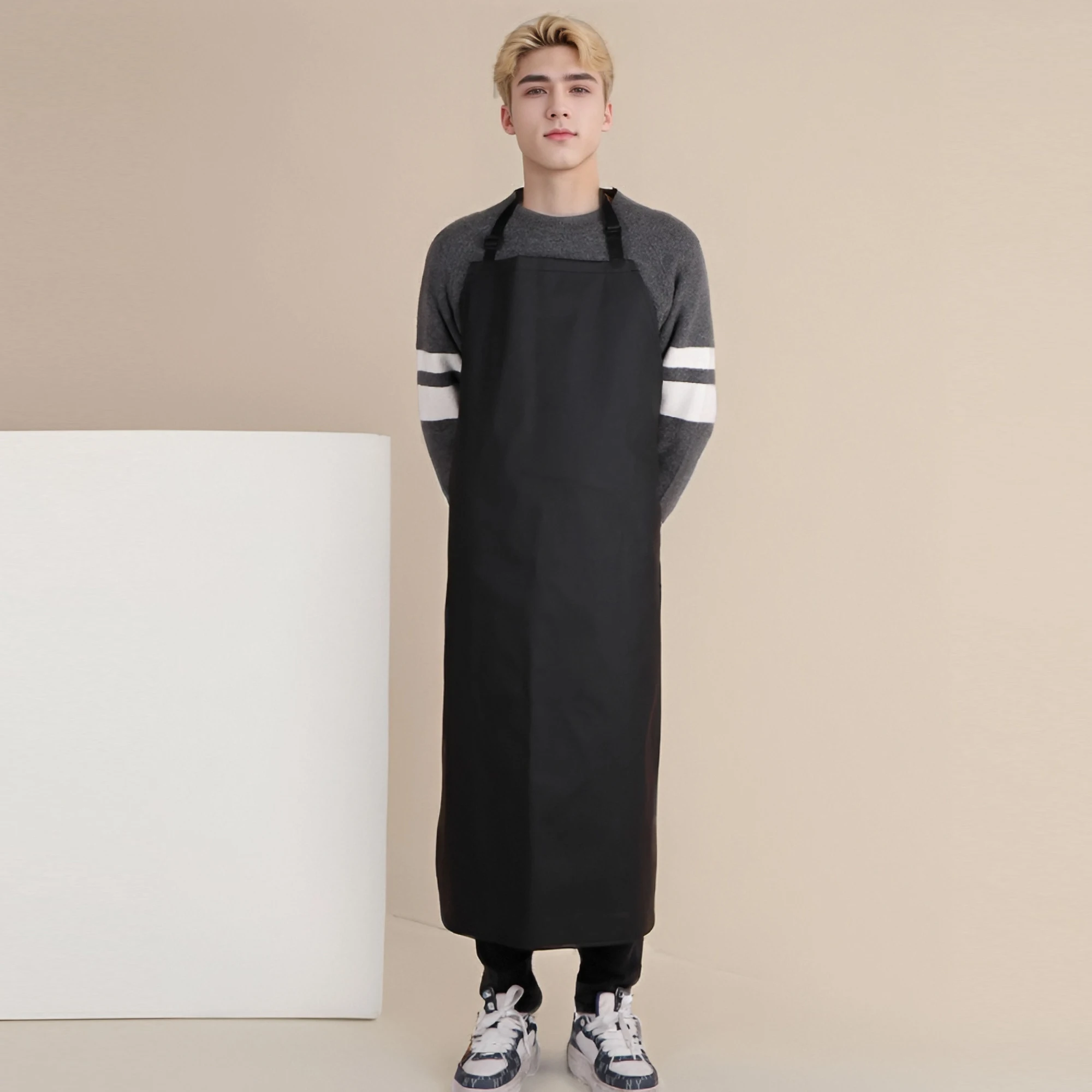 Long Waterproof Protective Apron Welding Seafood Market Car Wash Shop Work Clothes Lightweight and Adjustable Anti Fouling Apron