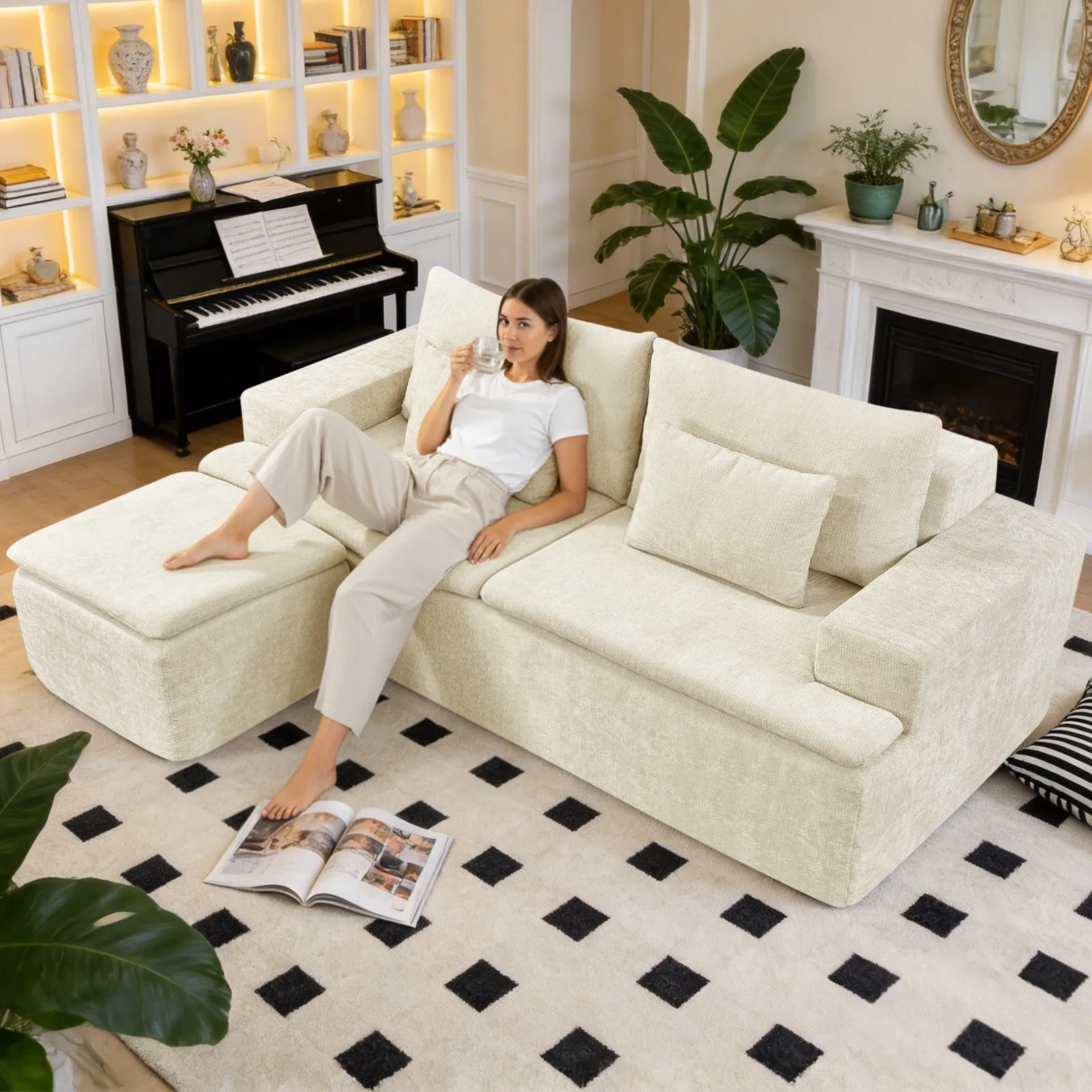 83" L-Shape Modular…