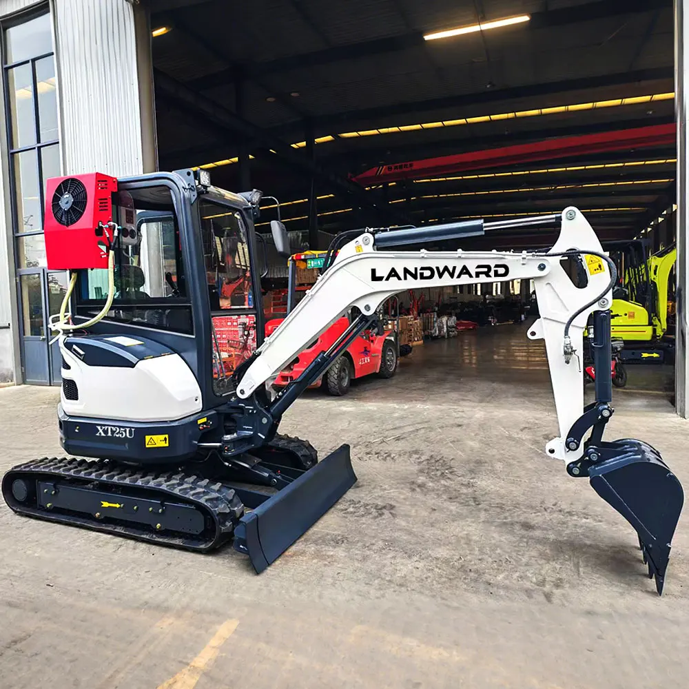 

LANDWARD Excavators New 2.5 Ton Excavator Customized Euro 5 Diesel Engine /Cab/Air Conditioning Mini Excavator 1 Ton Home Digger