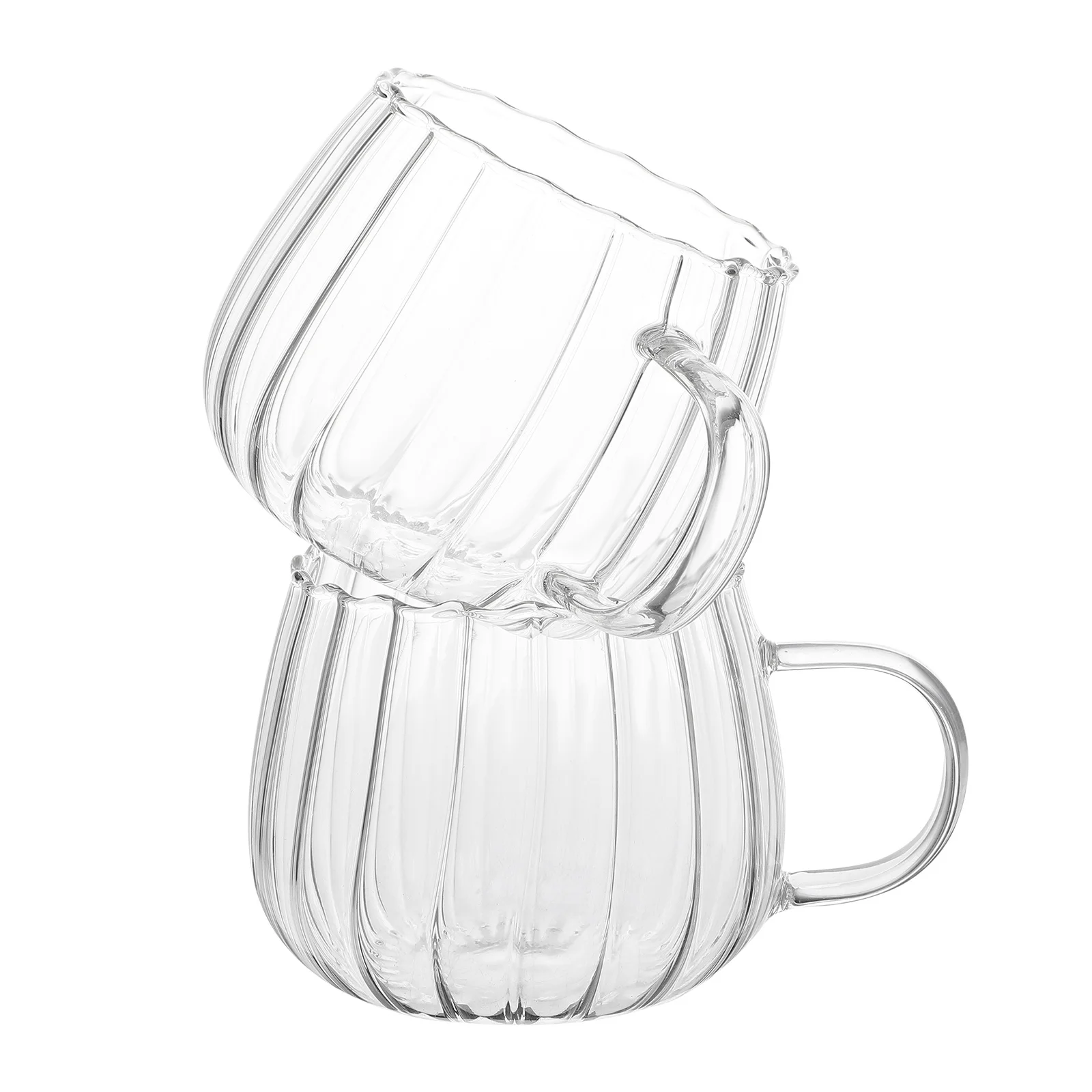 

2 Pcs Clear Drinking Cups Aesthetic Coffee Mug Glass Mugs Crystal Breakfast Milk