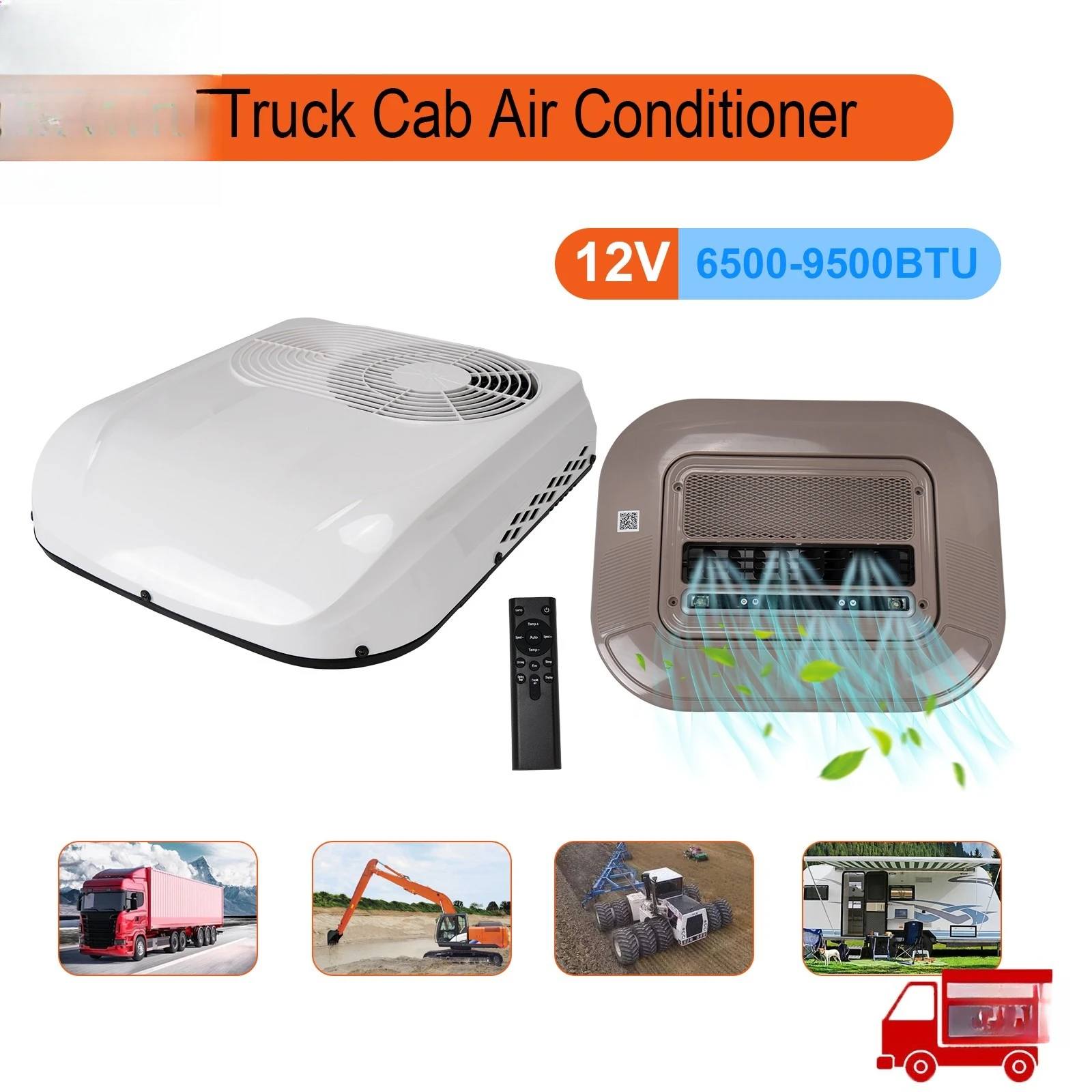12 Volt RV Air Conditioning Kit Cooling Roof Trailer Electric Roof AC Unit New Product -