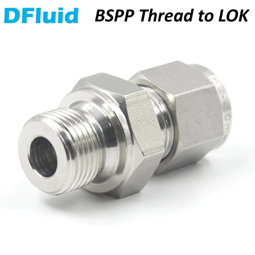 Stainless Steel 316 Male BSPP G 228-1 Double Ferrule Compression Tube Fitting 30MPa 1/8 1/4 3/8 1/2 6 8 10 12mm replace Swagelok