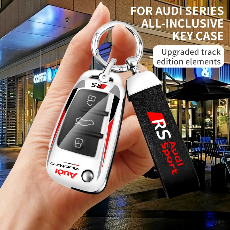 New Fashion ABS+TPU Car Key Cover Bag For For Audi A3 A1 8P 8L  A5 B6 A4 B7 A6 A7 C5 C6 4F Q5 Q7 Q8 S3 S4 S6  Q3 RS Key case 