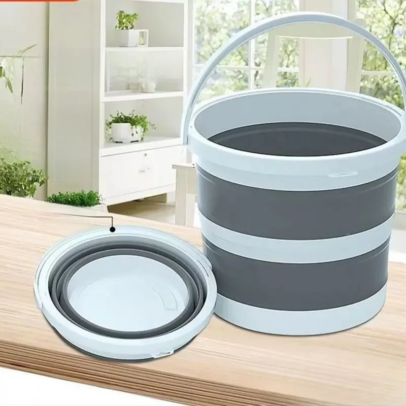 Portable Thickened Plastic Utility Bucket for Outdoor Fishing Car Wash Home Use Durable Stacking Water Bucket Handheld Storage