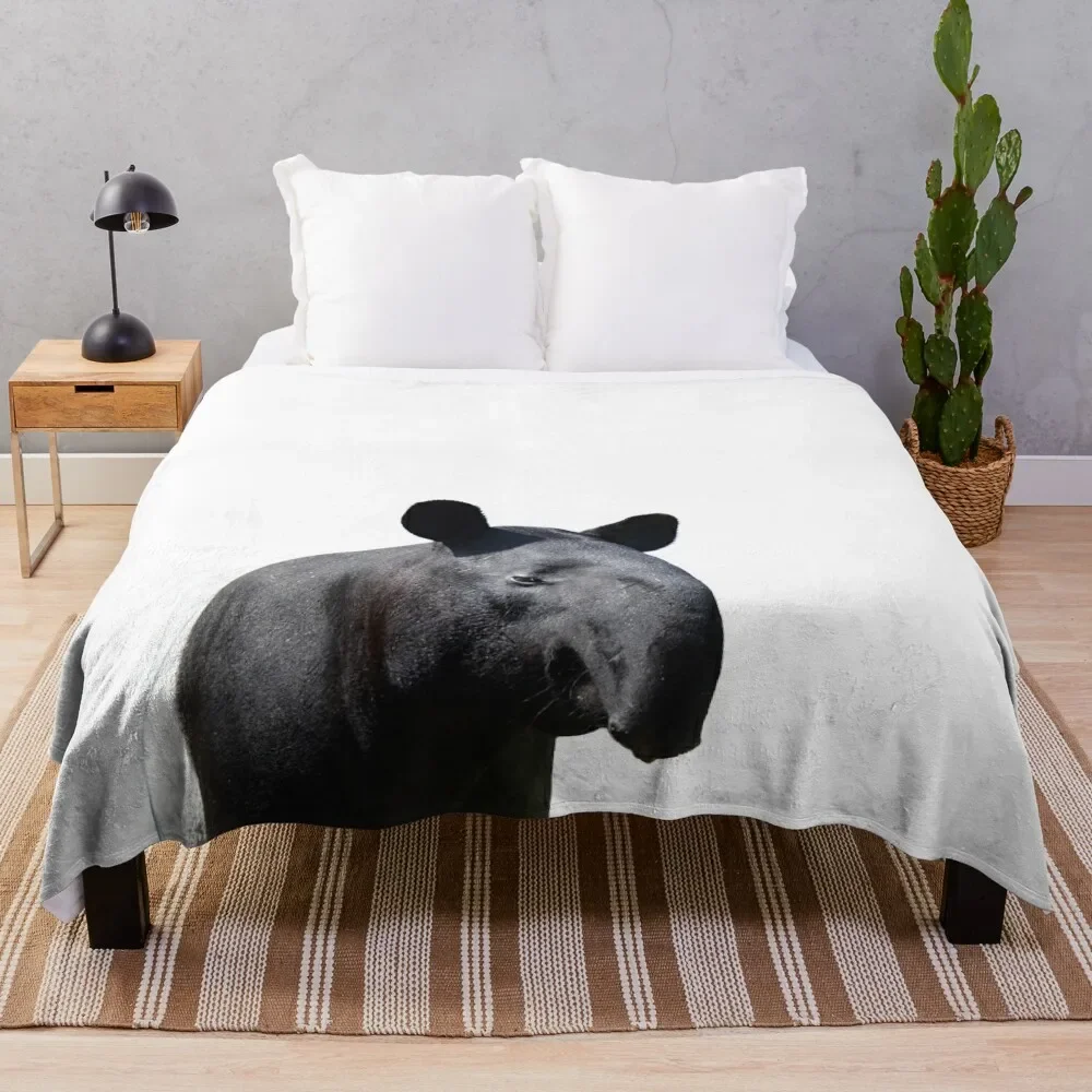 The Most Handsome Tapir in the World Throw Blanket Fluffys Large Sleeping Bag Blankets