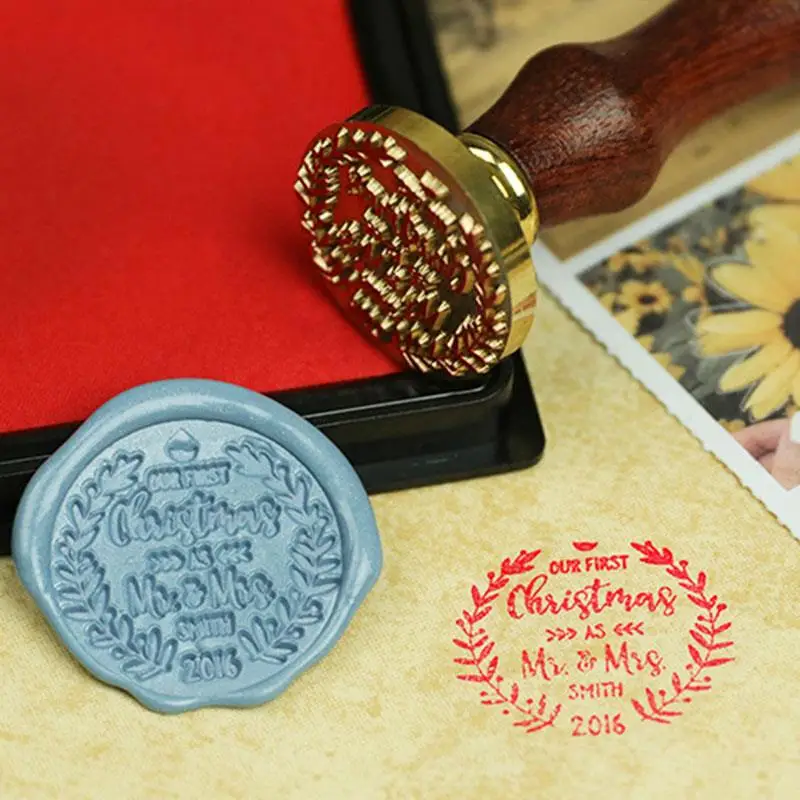 Custom Stamps Metal Stamps Wax Seals Stamps Customize Your Own Logo Replaceable Handles Invitation Stamps Christmas Gift Stamps