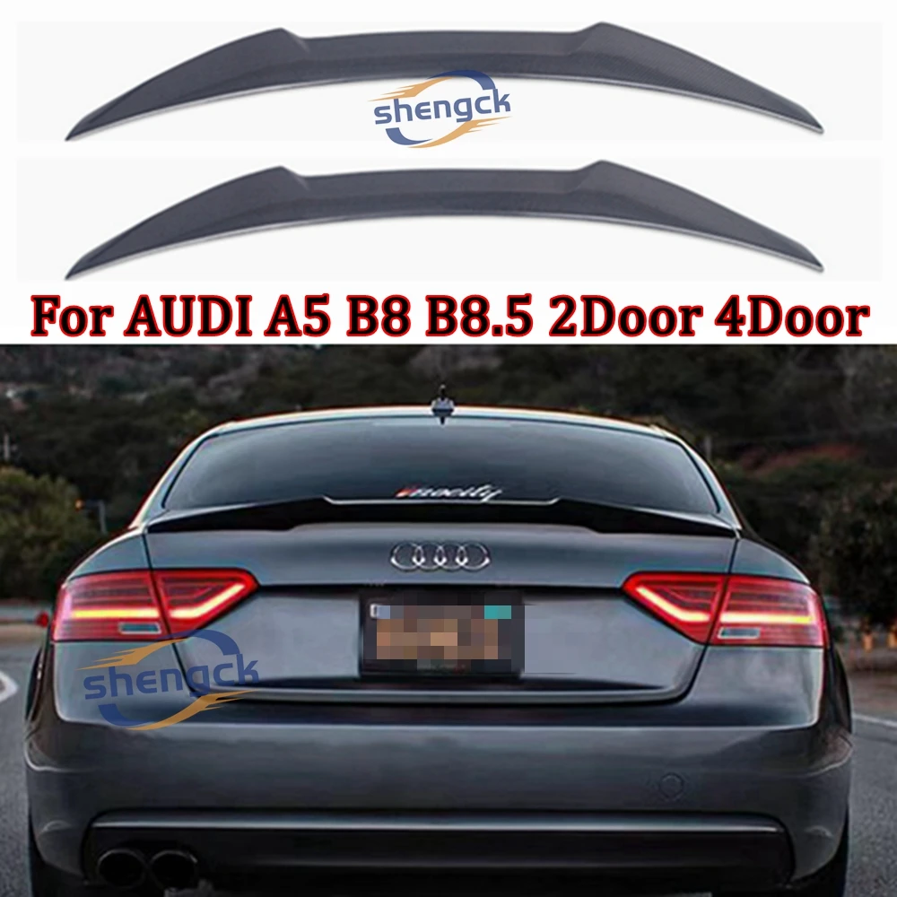 

For AUDI A5 B8 B8.5 2Door 4Door Coupe M4 Style Carbon fiber Rear Spoiler Trunk wing 2009-2016 Forged carbon