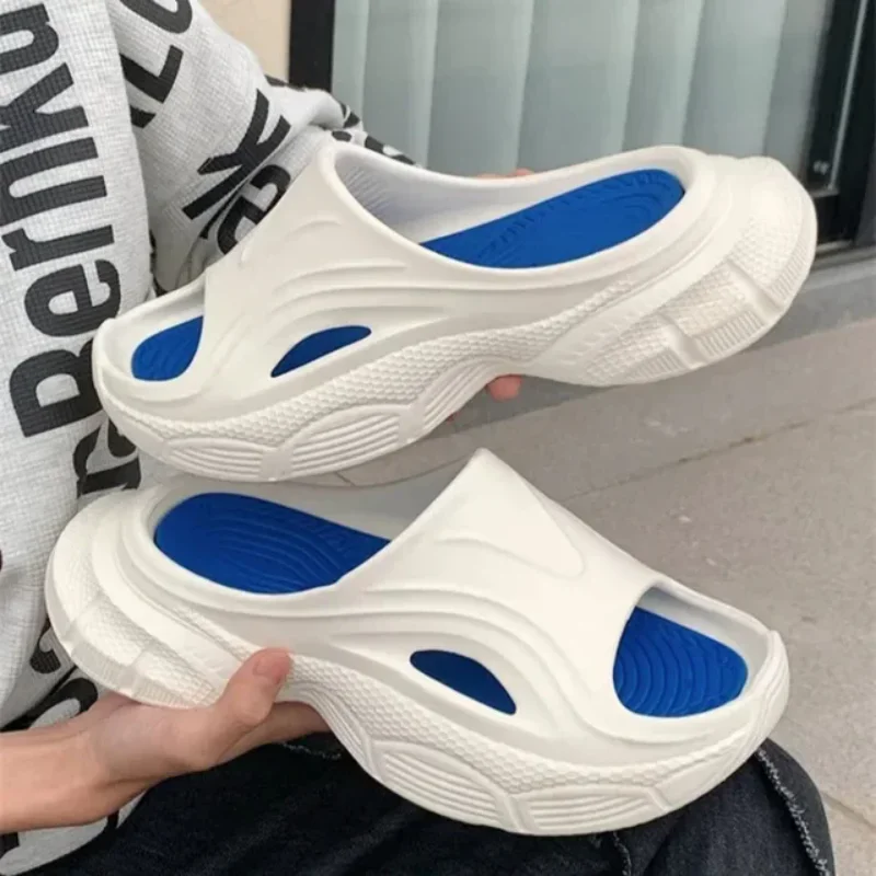 Summer Outdoor Anti-slip Wear-resistant Basketball Slippers Men Women Sport Wind Personalized Tide Cool Slippers Irregularly Gym