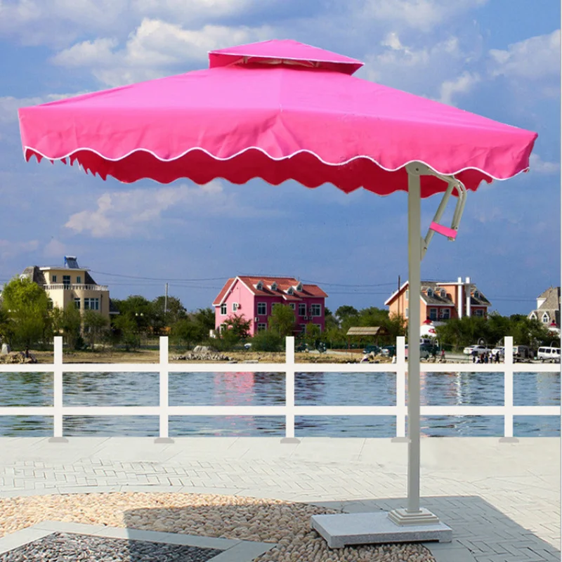 Roman Umbrella, Outdoor Umbrella,Sunshade, Rainproof, UV Protection,Thickened Material, Aluminum Alloy Columns, Rotatable