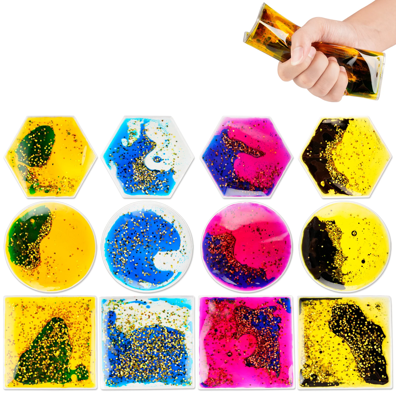 Kolorowe, miękkie rurki sensoryczne do terapii dotykowej dla dzieci, dmuchane zabawki wodne dla dorosłych, zabawki sensoryczne, 12 sztuk