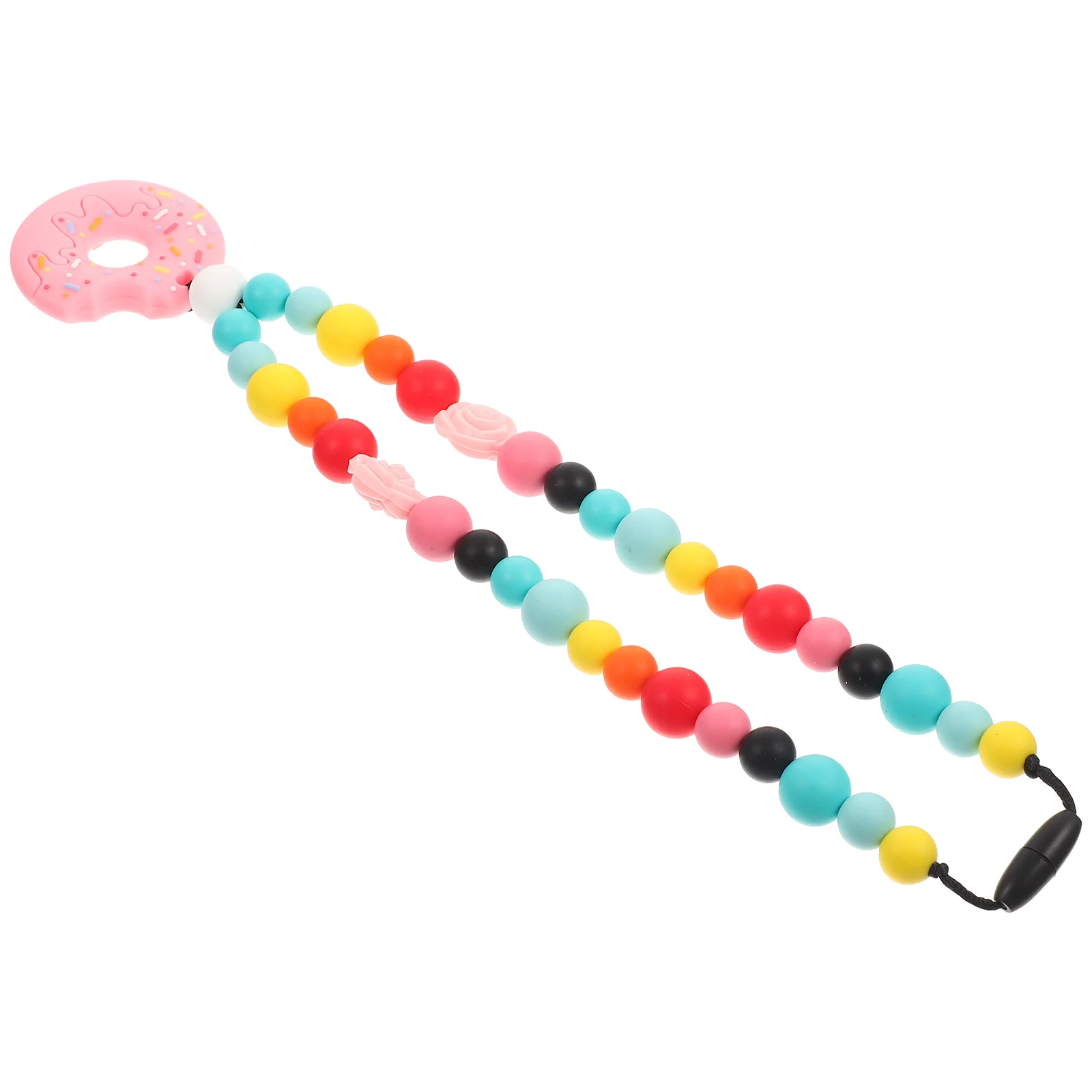 Collar de dentición para bebé, Molar de silicona para masticar para niños pequeños, rechinar los dientes, agarrar sensorial para bebé, niña y niño, baba