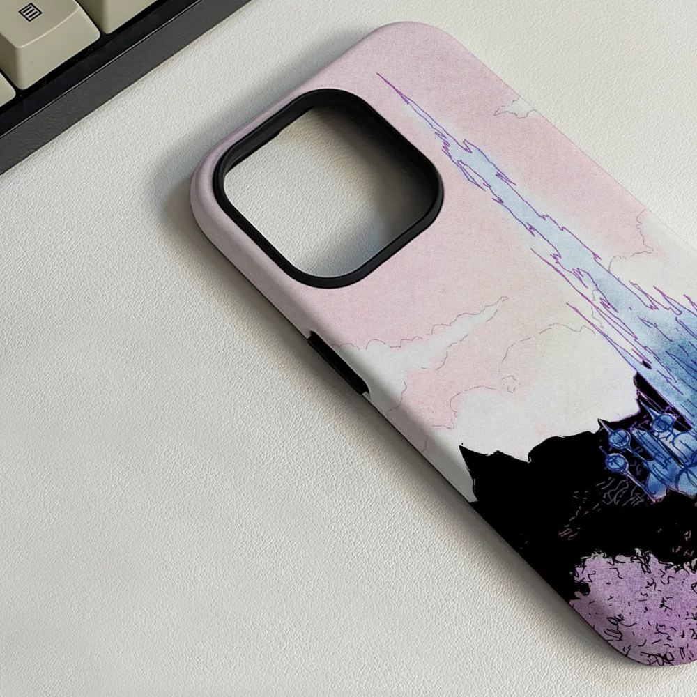 Etui na telefony Crystarium Inktober Film Shell do iPhone'a 16, 15, 14, 13, 12, 11 Pro Max Plus