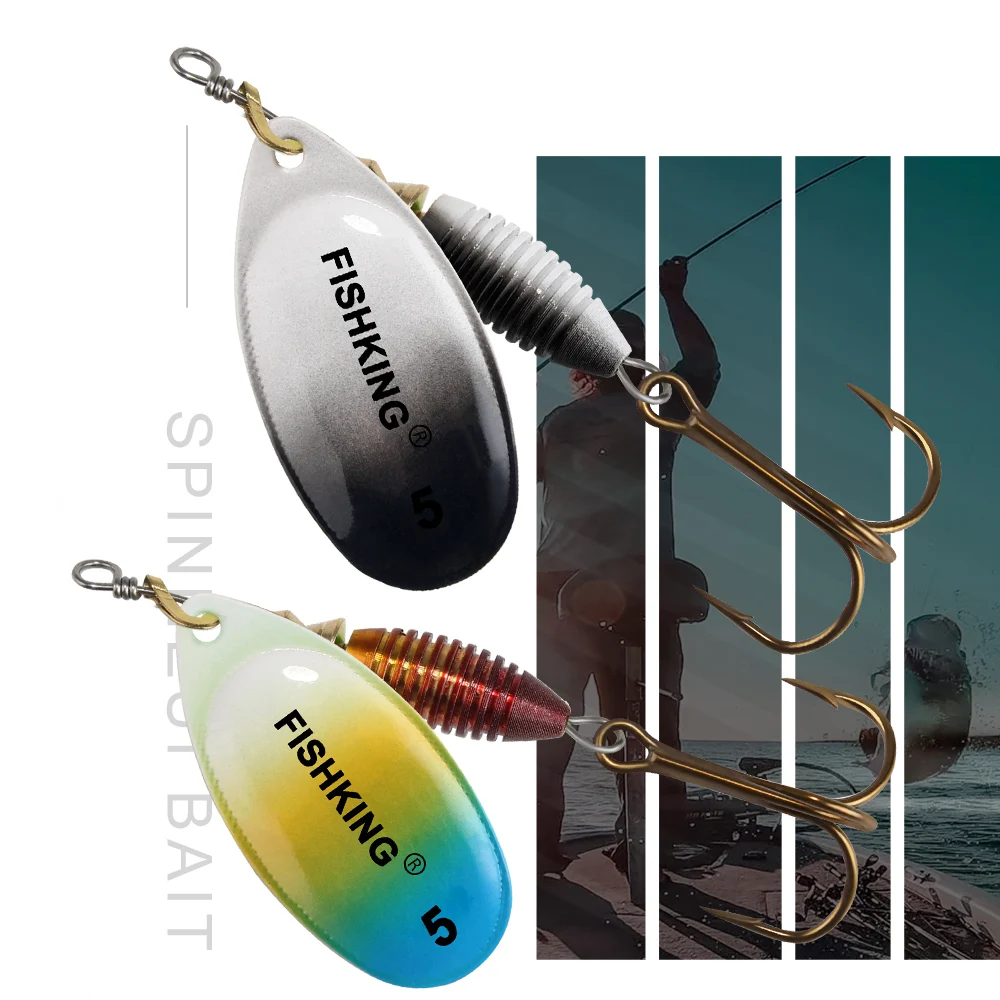 Spinner Lure 1pcs 4g/4.8g/7g 10g/14g 7color with Treble Hook Metal Spoon Lure Hard Fishing Lure Fishing Tackle Bait