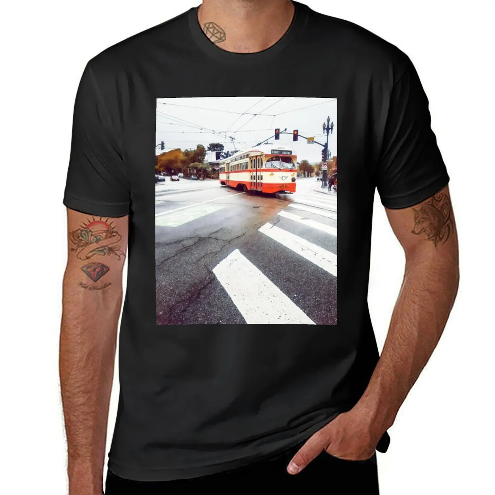 F-Market to Noe T-Shirt graphics Aesthetic clothing fitted t shirts for men