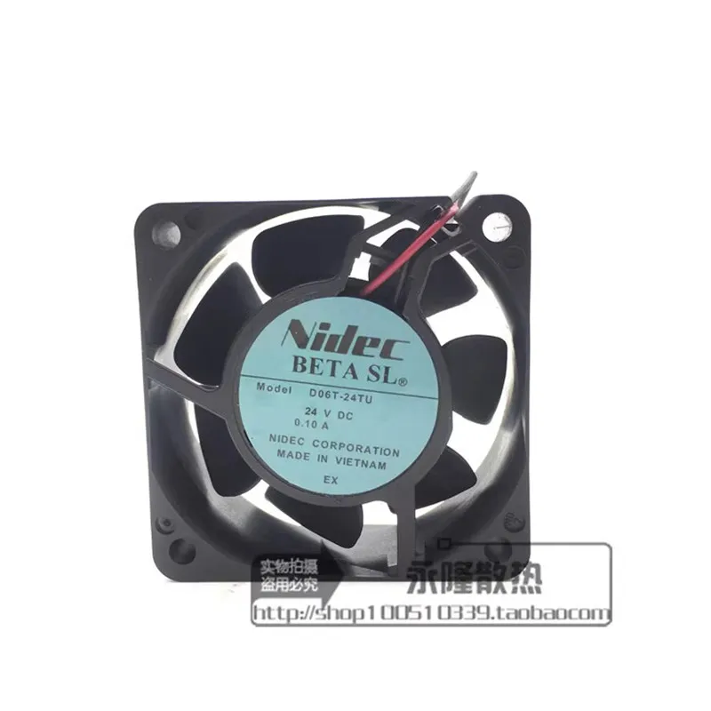 

Original D06T-24TU 60 * 60 * 25MM 24V 0.10A 6CM frequency converter Cooling fan