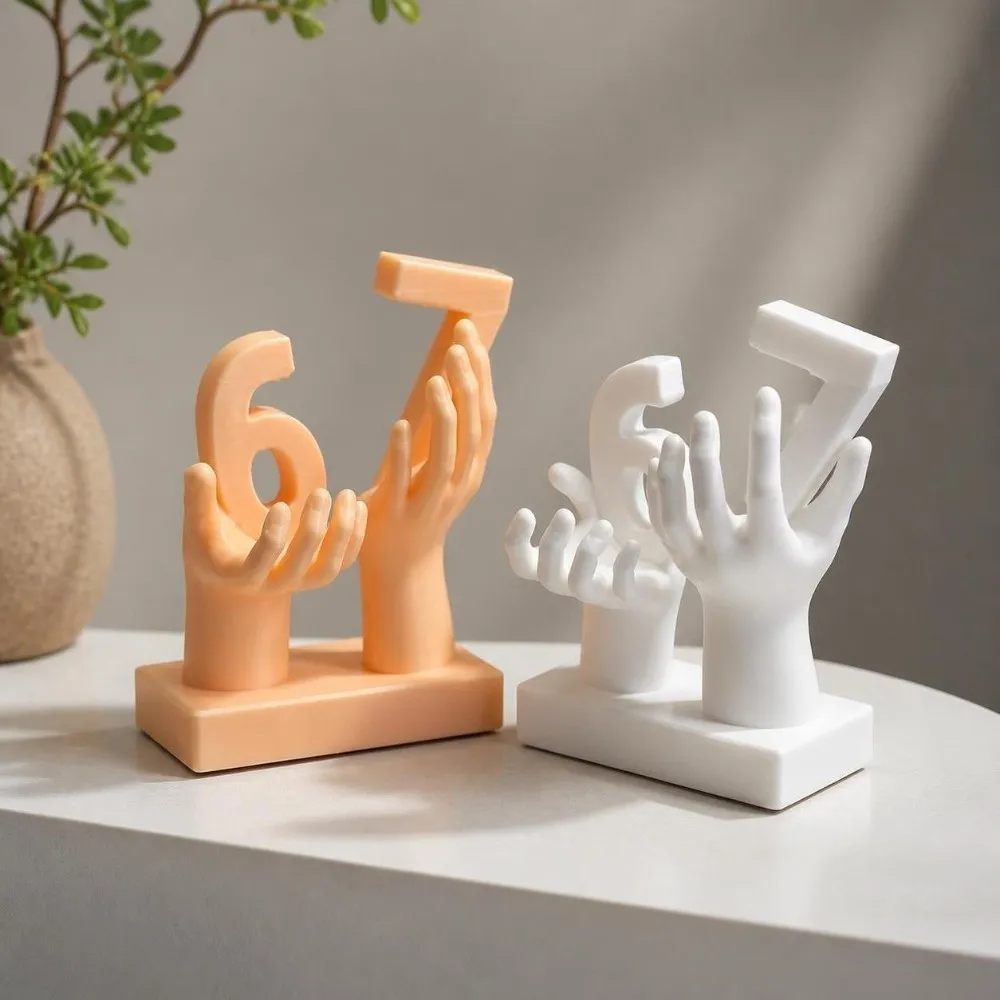 Unique 3D Printed Inspirational Ornaments Figurine Number Inspirational Quote Decoration Creative Big Dream Desktop Decor Gift