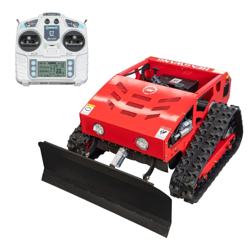 

Factory Direct DIY All-terrain Garden Tracked Lawnmower With Snowplow Remote-controlled 4-stroke Self-propelled Lawnmower.