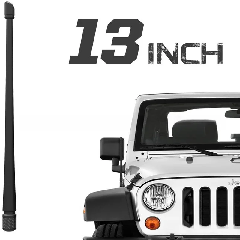 MAYTO Wrangler JK Rubicon Sahara 13 Inch Car Rubber Antenna Car Off-road Vehicle Antenna