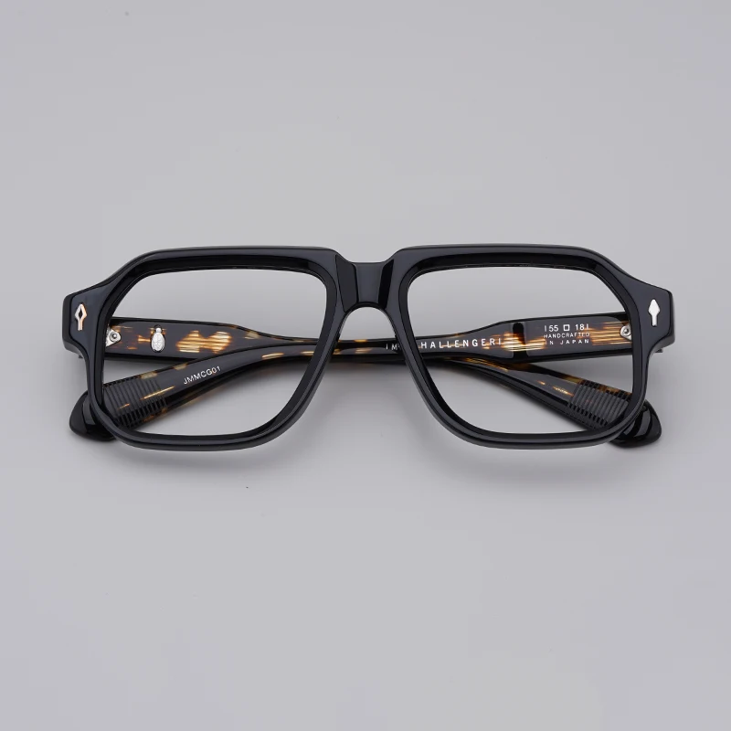 

Glasses Frame CHALLENGER High Quality Acetate Square Japanese Handmade Eyewear For Men Women Designer Brand Eyeglasses
