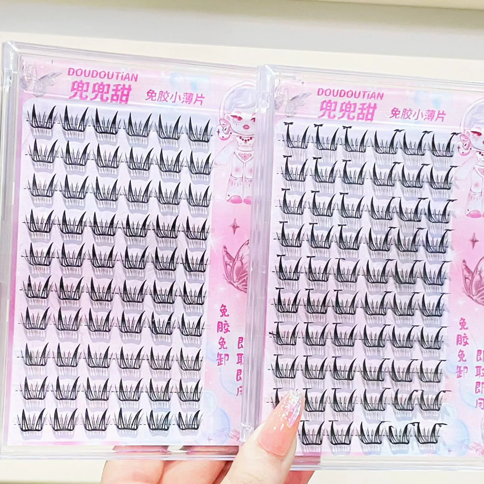 False Eyelashes C Curl Natural & Wispy Lash Wisps Manga Self Adhesive Eyelashes Perfect for Girls Night Out Eye Makeup Tools