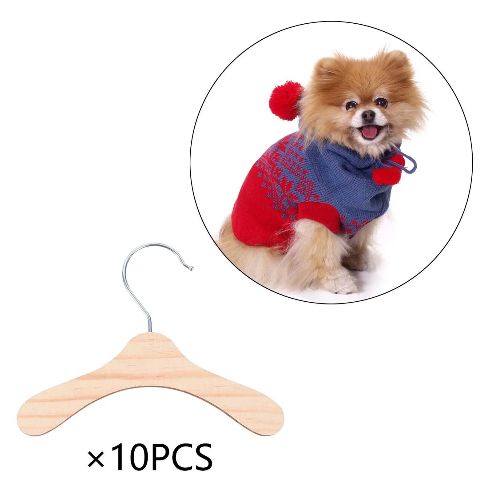 10 Pieces Pet Clothes Rack Hangers Multipurpose for Doll suits Children - view 6