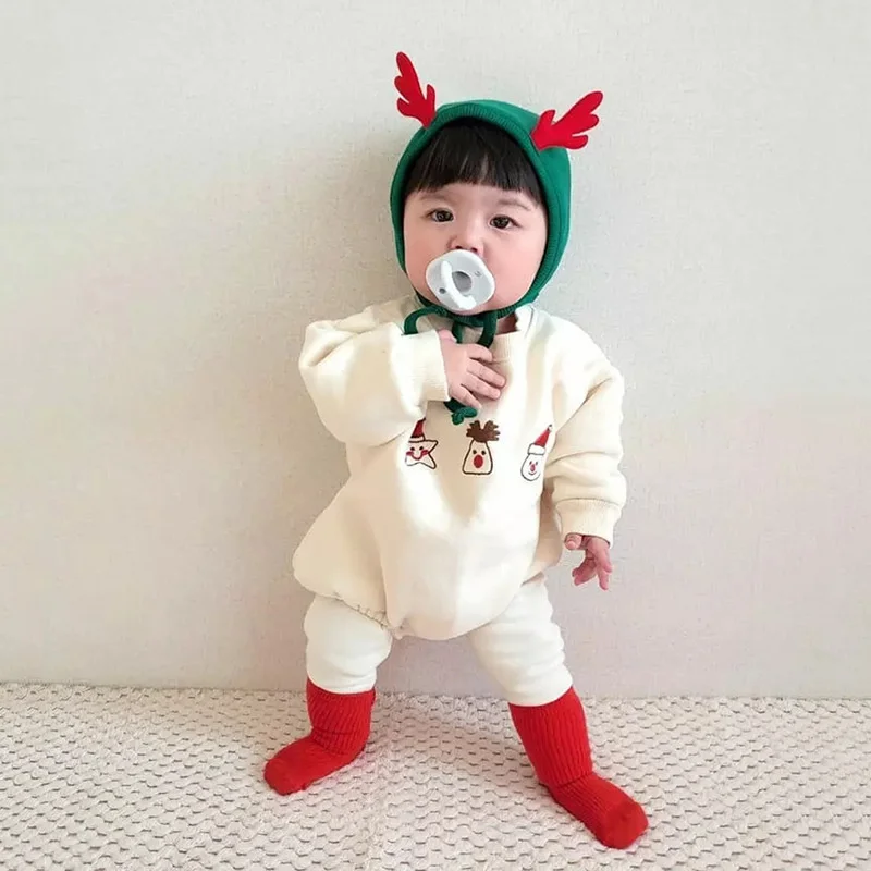 Christmas Winter Baby Onesie Newborn Boys Girls Clothes Sweater Cotton Festival Costumes Infant Long Sleeve Baby Romper Outfit