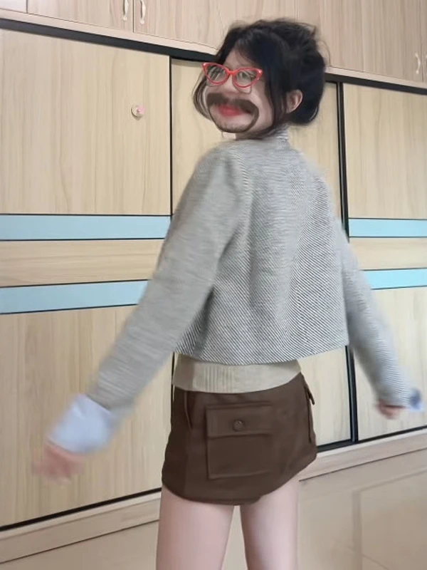 

Korean Sle Unique round Ne Single Button Small Fraance Sle Women's Jaet Loose Fit ort Coat Spring Design