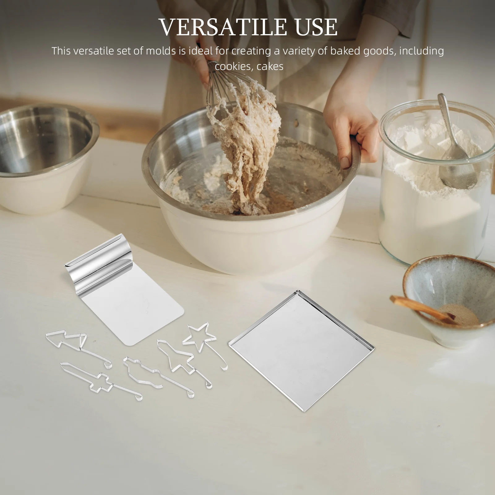 

1 set Baking Molds Cookie Cake Stainless Steel Reusable Easy Demolding Home Professional Biscuit Tart Bread Cookery DIY