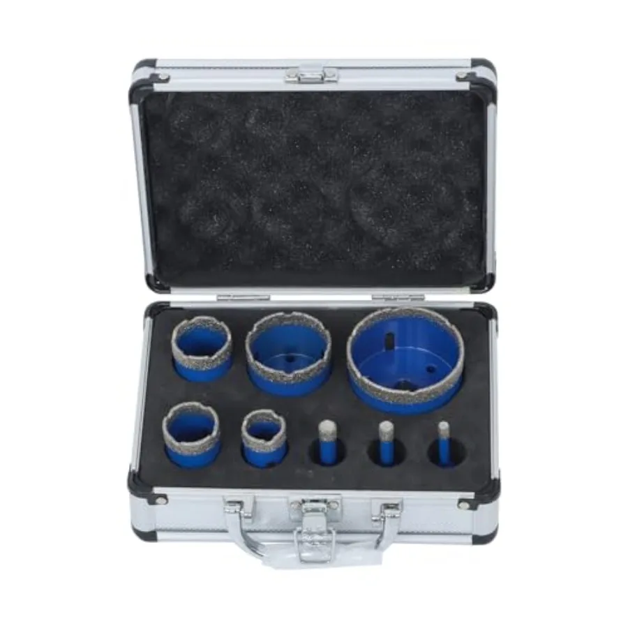 

8pcs Diamond Hole Saw Drill Bits Set 6-68mm M14 Threaded Core Drill Bits for Tile Ceramic Porcelain Marble Granite Stone - Tria