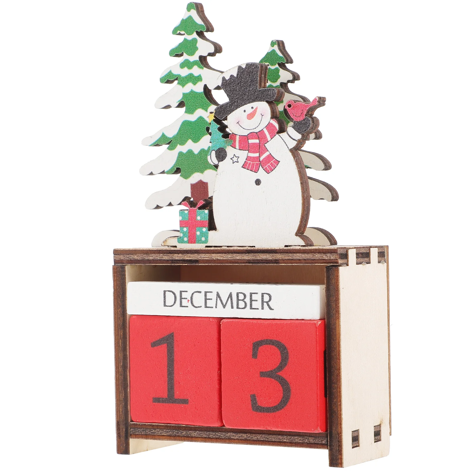

Wooden Xmas Countdown Calendar Christmas Advent Calendar Decor for Living Room Bedroom Shop Coffee Shop Desktop Ornament Festive