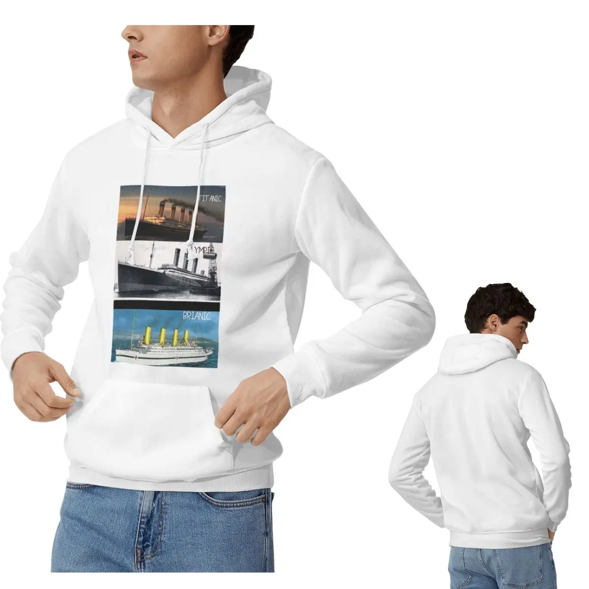 

Титаник Pangeric Sister Ship Iceberg White Star Liners Толстовки Мужчины Женщины Пуловер Кофты Одежда с длинными рукавами Осень Зима