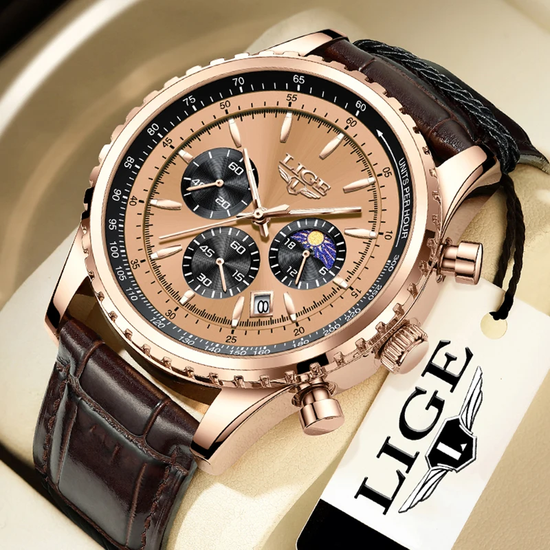 Relogio Masculino LUIK Nieuw herenhorloge met volledig stalen waterdicht lichtgevend quartz horloge voor heren Mode militaire datum chronograaf