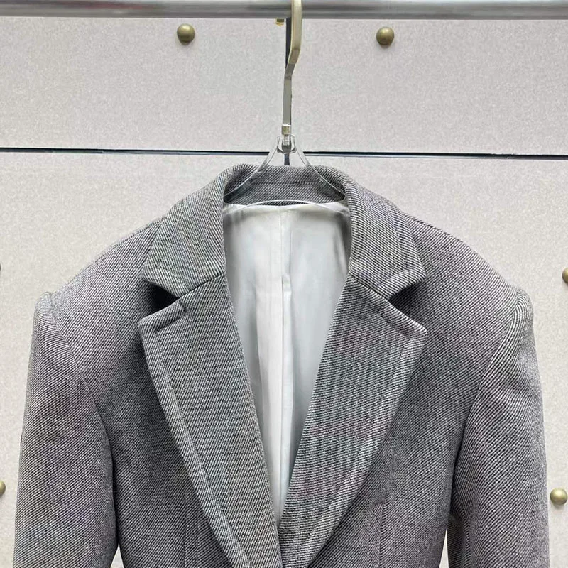 سترة نسائية جاهزة من الصوف، سترة صوف عصرية للركاب، سترة بدلة عالية الجودة، خريف، وصول جديد، 2025