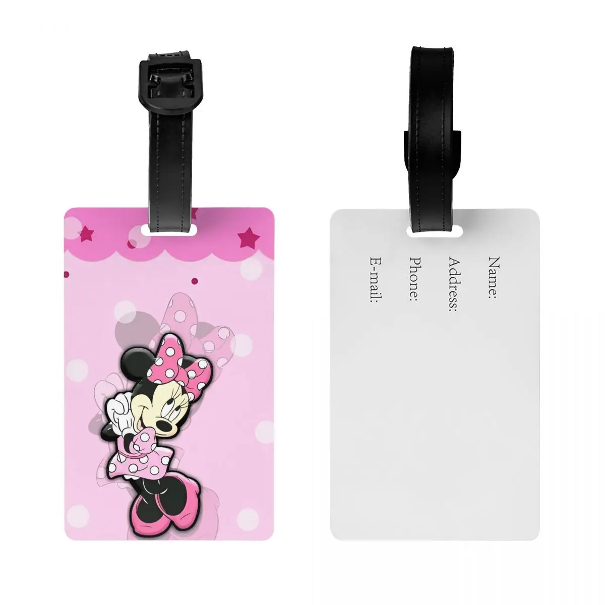 Cartoon niedlichen Minnie Mickey Mouse Gepäck anhänger PVC Reise zubehör Gepäck tasche Fall Tags ID Adresse Flugzeug Gepäck anhänger Geschenk