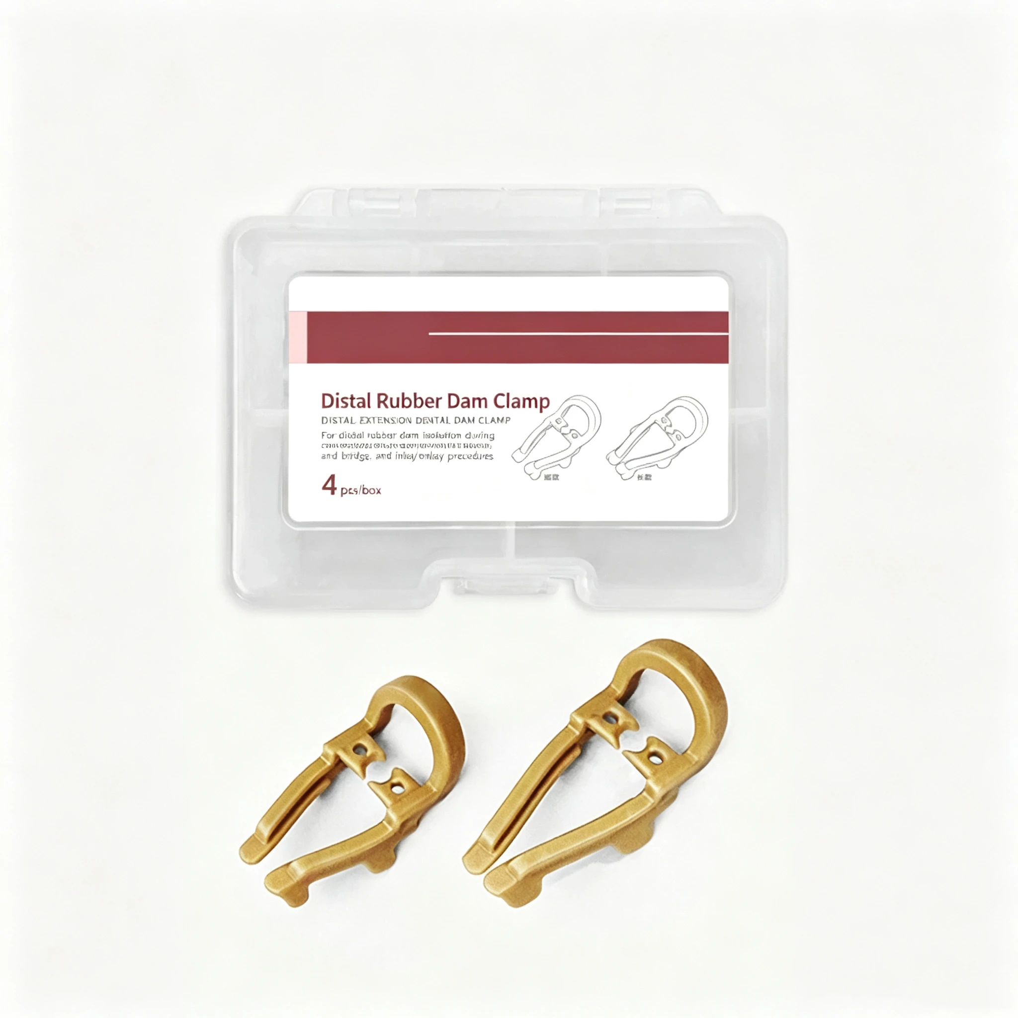 Distal Extension Rubber Dam Clamp Anti-slip Sand Coated Dental Dam Clip for Posterior Class II Cavity Crown Inlay Restoration