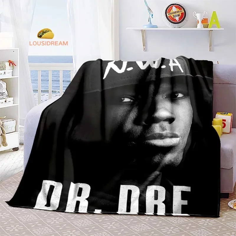 Rapper Hiphop Dr. Dre Flannel Soft Warm Blanket Retro Blanket Bed Bedroom Living Room Sofa Travel Picnic Blanket Birthday Gift