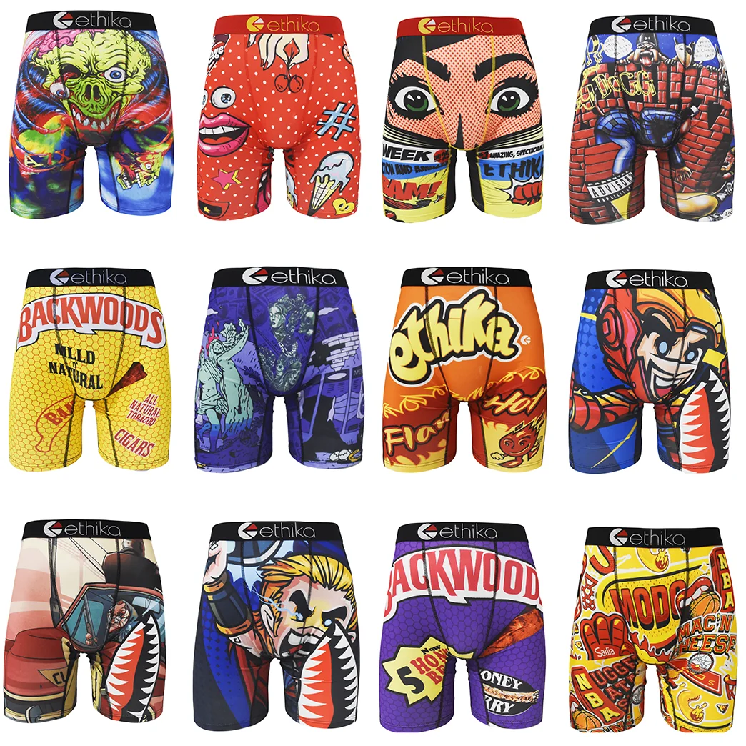 

Men's Boxer Briefs Polyester Anti-Chafe Quick-Dry Underwear Stretch Soft Waistband S-XXXL 1pc Free Shipping 2025 New