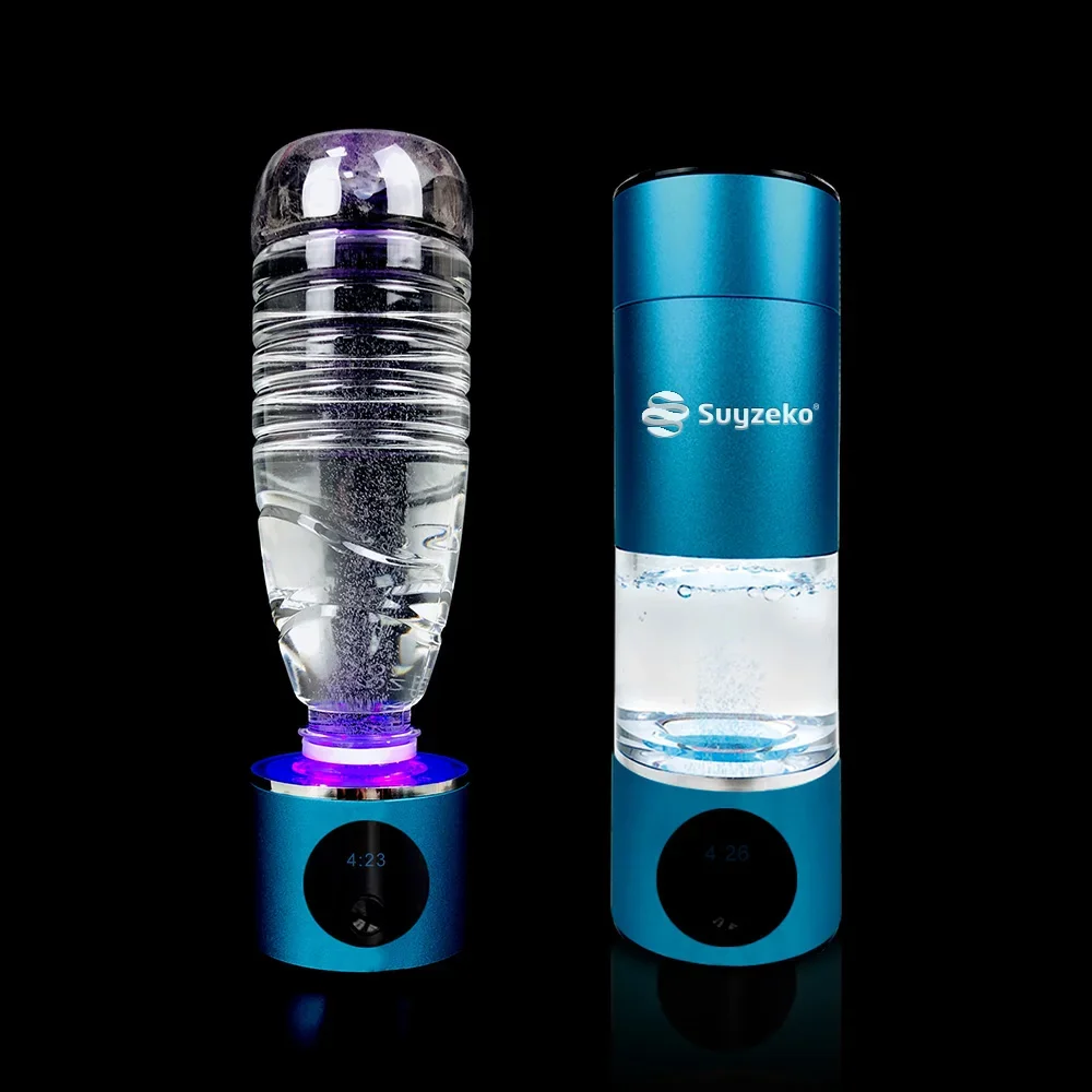 Suyzeko Electrolytic Cell Portable Drinking Hydrogen Rich Water Bottle 230ml OEM Cup Power Battery Water Bottle