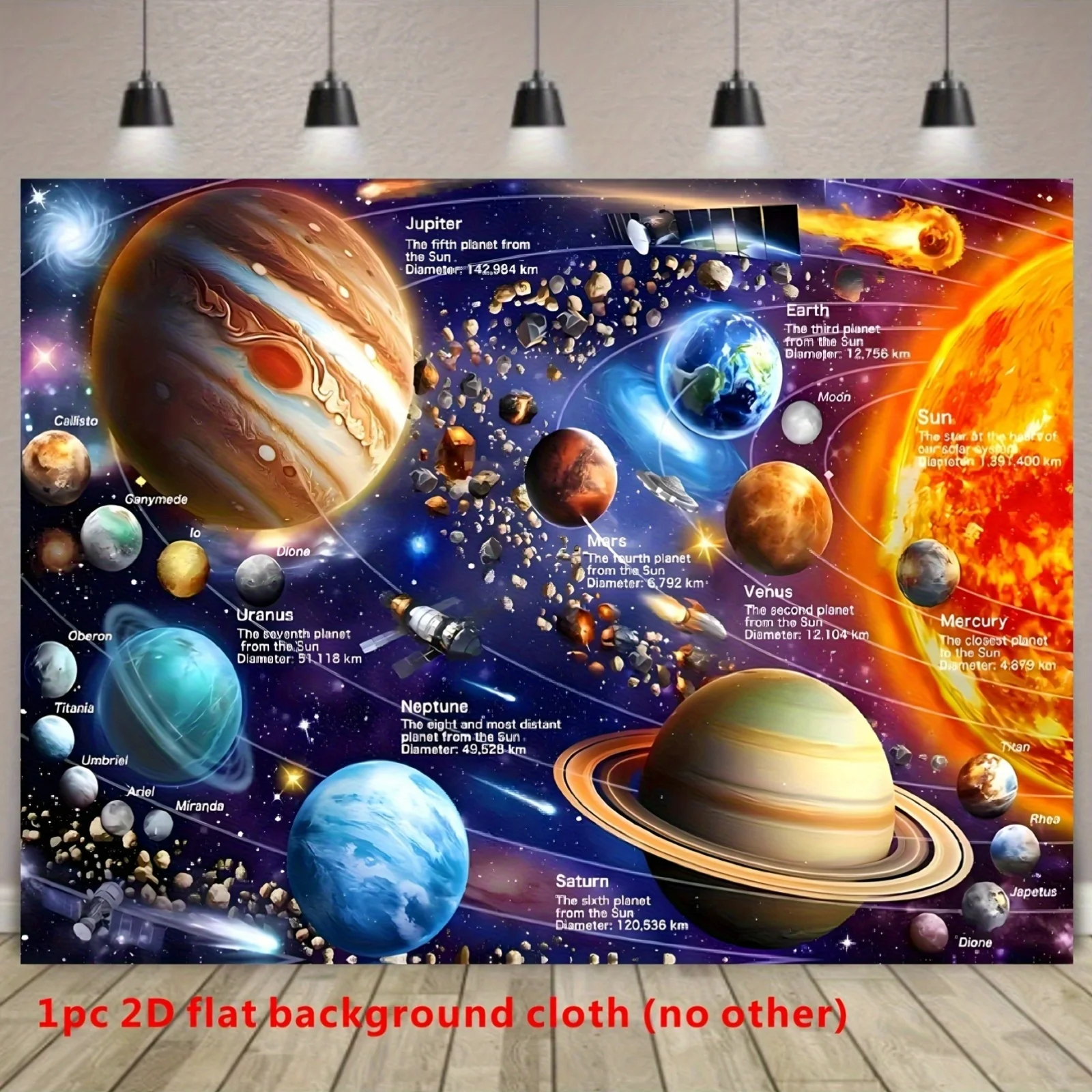 Tapeçaria do Sistema Solar, Pl - Kids Education Banner avaliação e preço