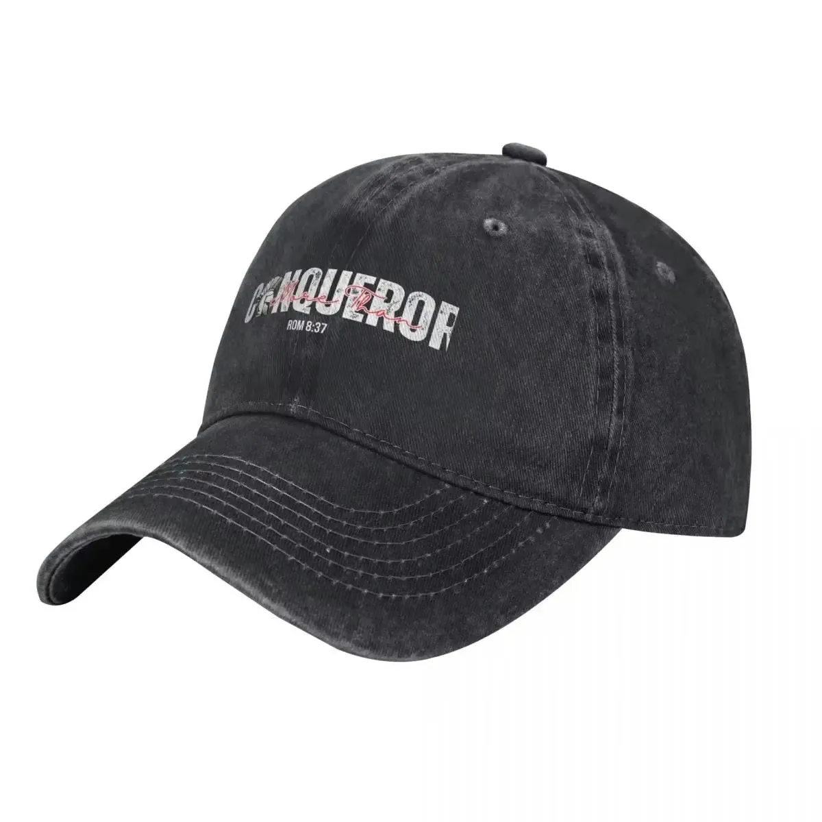 Casquette de baseball More Than Conqueror, style vintage, en coton délavé, unisexe, réglable, pour les sports de plein air et le golf