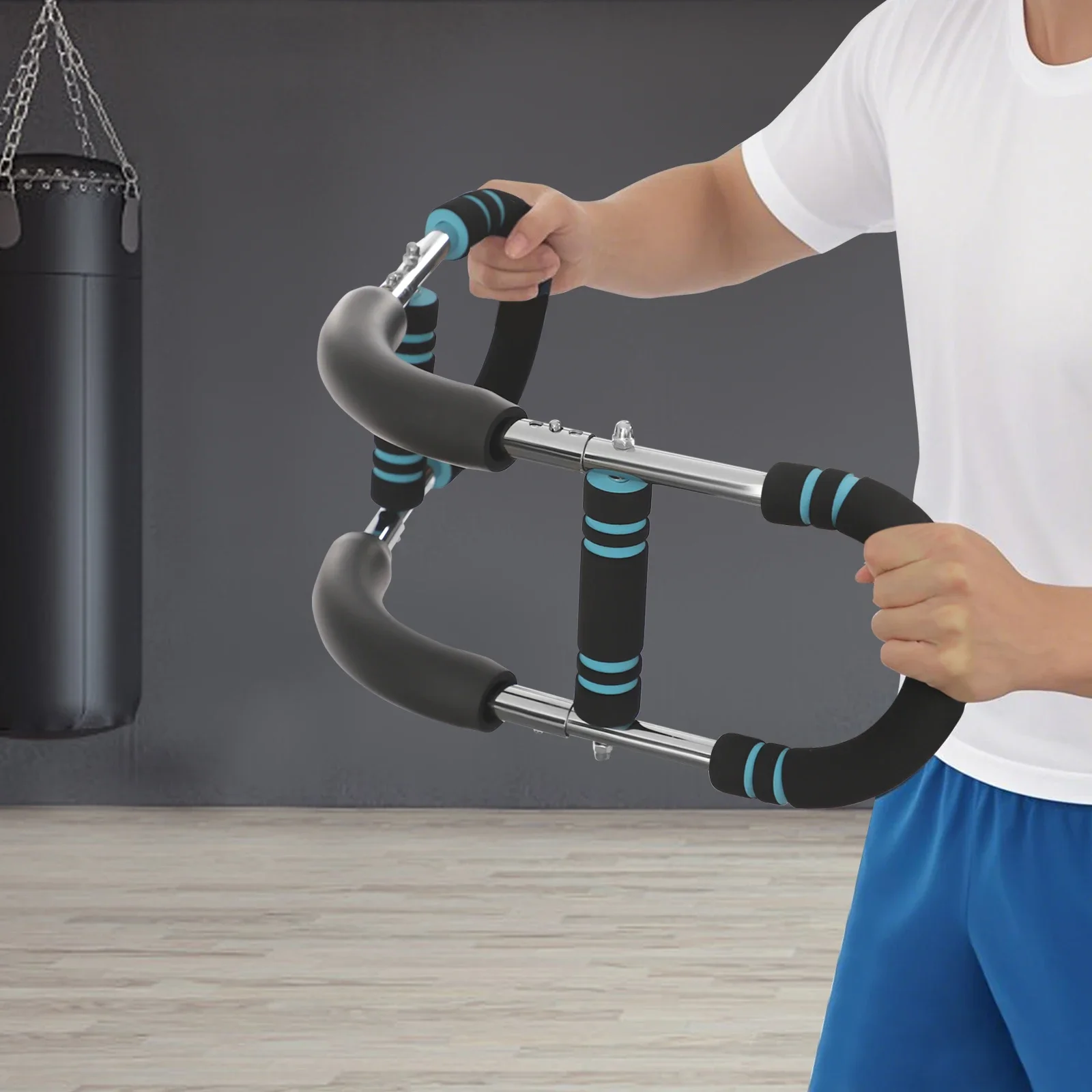 مدرب ذراع تويستر، معدات تمارين الذراع لبناء قوة الجسم العلوي على شكل حرف U للمنزل/المكتب #3