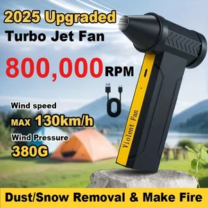 800,000RPM Air Blower Electric Turbo Violent Fan Brushless Motor High-Speed Turbo Jet Fan USB Rechargeable Powerful Dust Blower