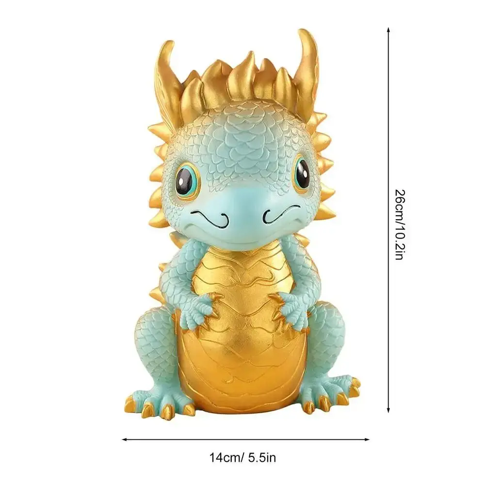 Long Model Zodiac Dragon Bank Money Box Large Capacity Zodiac Dragon Ornament Cartoon Vinyl Dragon Coin Jar Children Kids