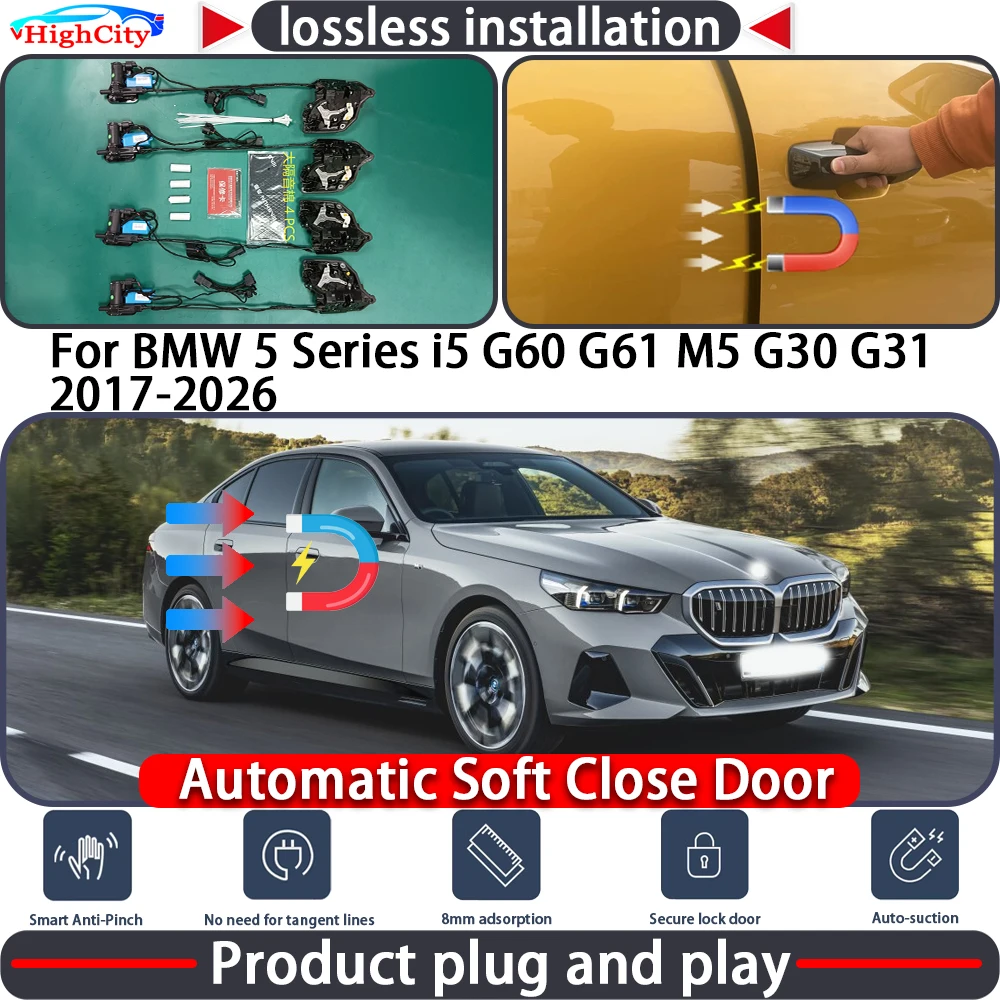 

Electric Closing Door Lock Actuator for BMW 5 Series i5 G60 G61 M5 G30 G31 2017-2026 Soft Close Power Latch System Auto Pull