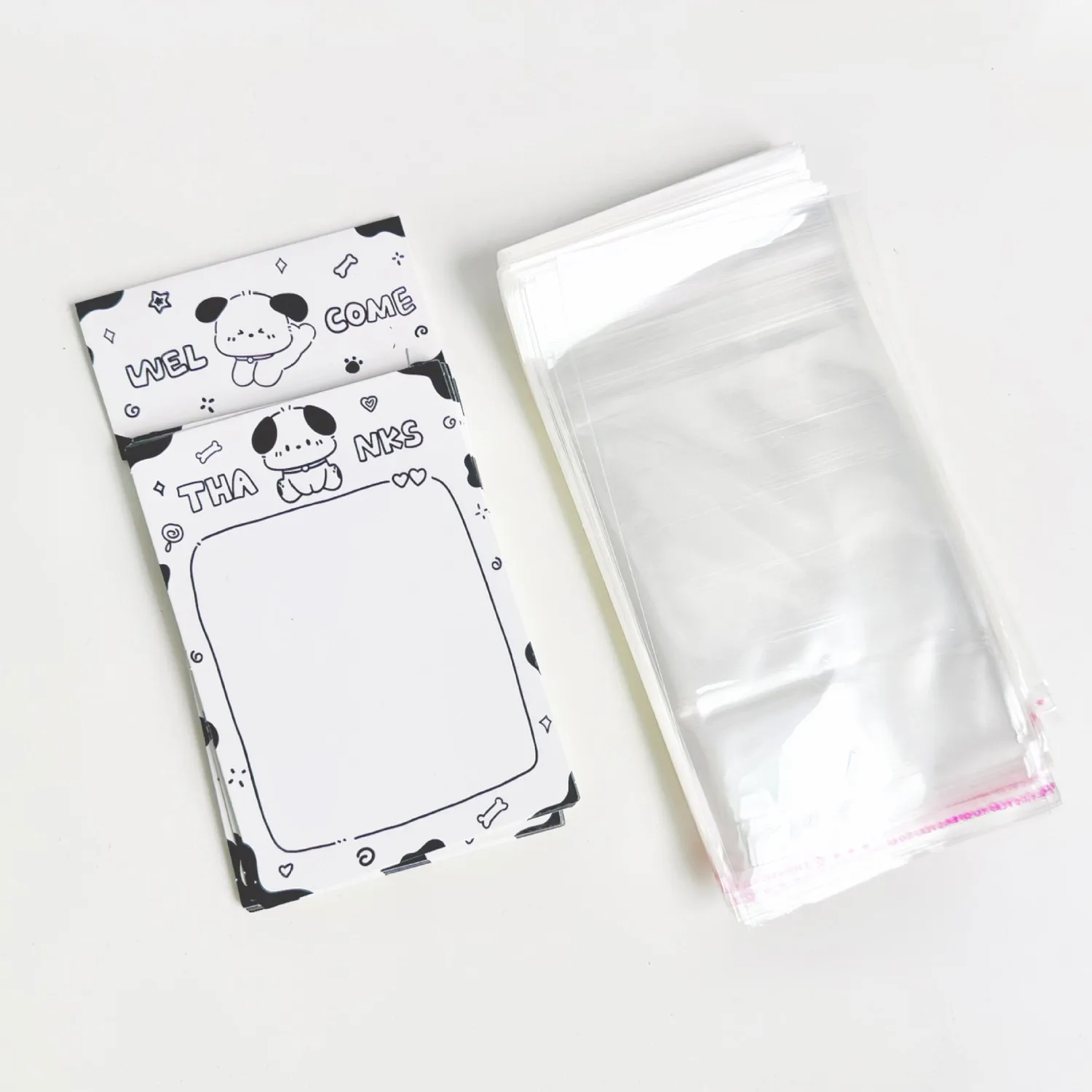 10pcs Cute Paper Card DIY Card Protective Packaging Photo Cardboard Packaging Gift Decor Card Head Paper Card Back Art Supplies