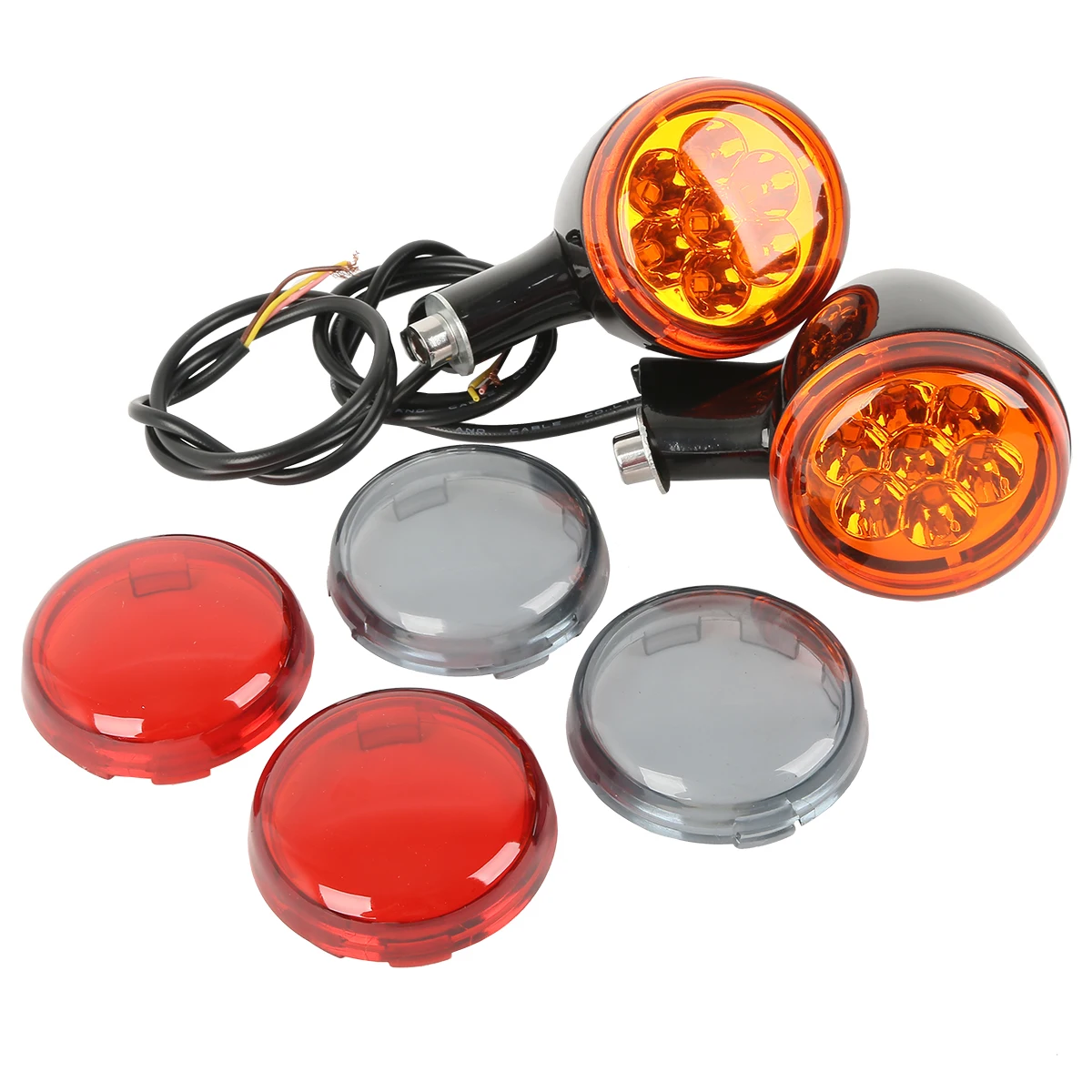 

Motorcycle Amber LED Turn Signal Light W/Bracket For Harley XL 883 XL1200 Sportster 1992-2023